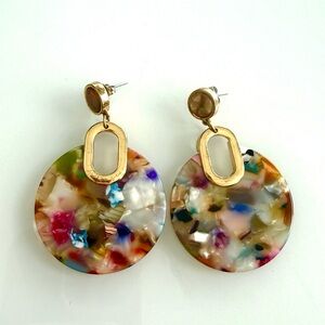Multicolor Gold-Tone Earrings